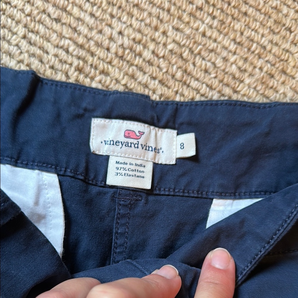 Vineyard Vines Navy Blue Women's Bermuda Shorts size 8 - Picture 2 of 5